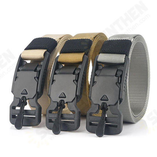 25W 125cm Nylon Tactical Belt Outdoor Leisure Waist Belts with Funch Free Buckle Magnet Buckle