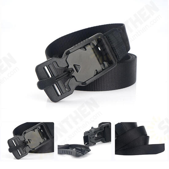 25W 125cm Nylon Tactical Belt Outdoor Leisure Waist Belts with Funch Free Buckle Magnet Buckle