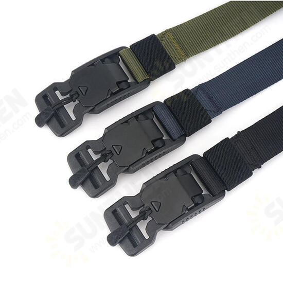 25W 125cm Nylon Tactical Belt Outdoor Leisure Waist Belts with Funch Free Buckle Magnet Buckle