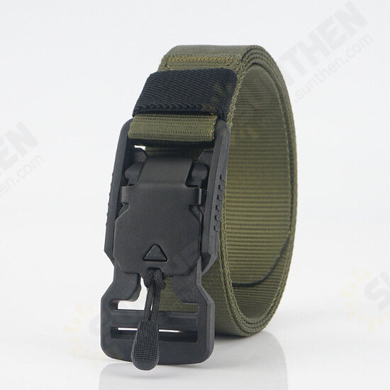 25W 125cm Nylon Tactical Belt Outdoor Leisure Waist Belts with Funch Free Buckle Magnet Buckle