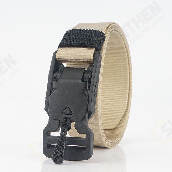 25W 125cm Nylon Tactical Belt Outdoor Leisure Waist Belts with Funch Free Buckle Magnet Buckle