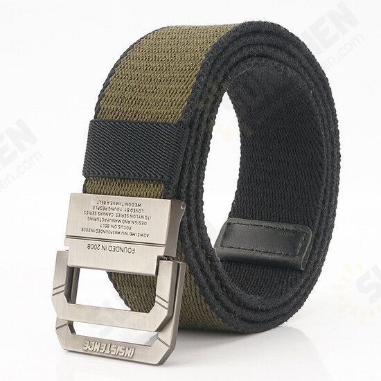 2SD 125CM Nylon Tactical Belt Outdoor Leisure Double Zinc Alloy Waist Belts