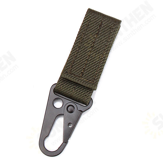 E1 Eagle Shape Nylon Camouflage Outdoor Camping Mountaineering Buckle Water Bottle Carrier Holder Punch Keychain Tactical Belt