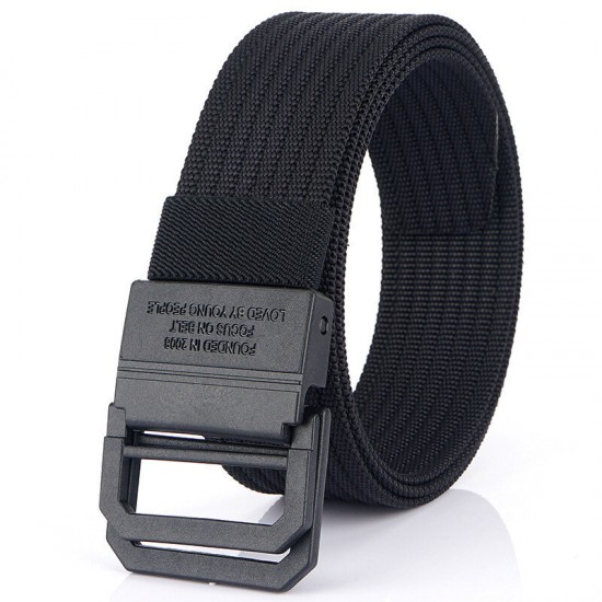 Nylon 125cm Tactical Belt Double Ring Heavy-Duty Quick-Release Metal Buckle Belt