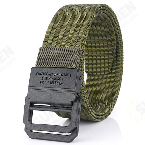 Nylon 125cm Tactical Belt Double Ring Heavy-Duty Quick-Release Metal Buckle Belt