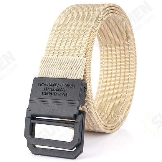 Nylon 125cm Tactical Belt Double Ring Heavy-Duty Quick-Release Metal Buckle Belt