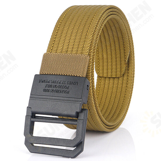 Nylon 125cm Tactical Belt Double Ring Heavy-Duty Quick-Release Metal Buckle Belt