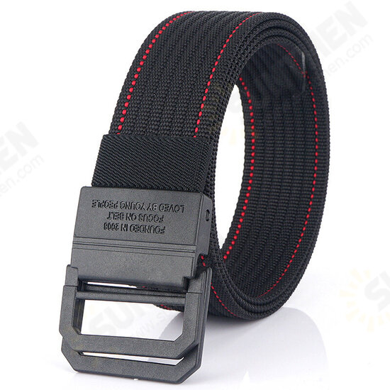 Nylon 125cm Tactical Belt Double Ring Heavy-Duty Quick-Release Metal Buckle Belt