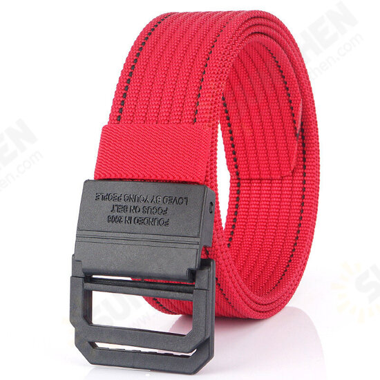 Nylon 125cm Tactical Belt Double Ring Heavy-Duty Quick-Release Metal Buckle Belt