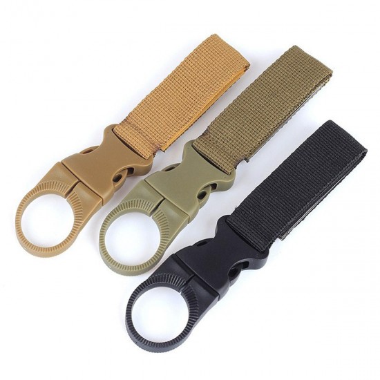 R1 Gear Clip Nylon Camouflage Outdoor Camping Mountaineering Buckle Water Bottle Carrier Holder Keychain Tactical Belt