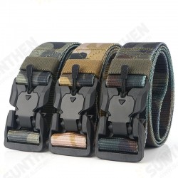 S5S 125cm Nylon Camouflage Tactical Belt Plastic Magnetic Buckle Belt