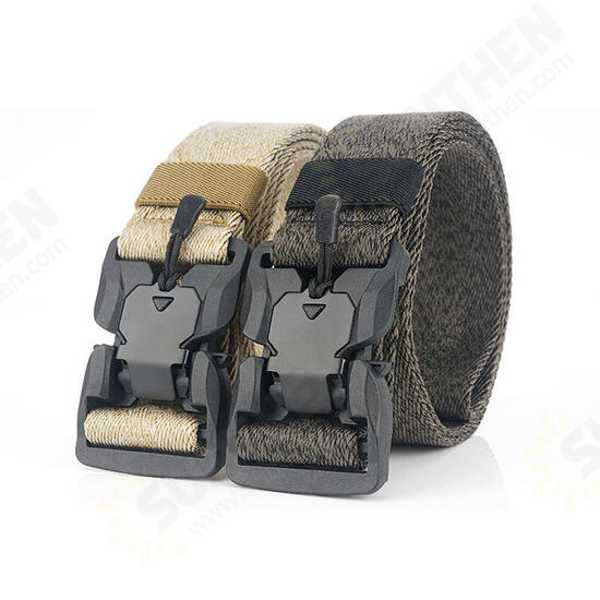 SS5 125cm Magnetic Buckle Belt Heavy Duty Military Tactical Belt Adjustable Polyester Nylon Belt Waist Belt