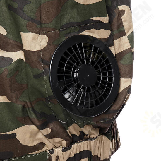 Air Conditioning Wind Jacket Cool Conditioned Fan Work Staff Camouflage USB Line Summer Heatstroke Cooling Fan Service Agriculture Busy Workwear