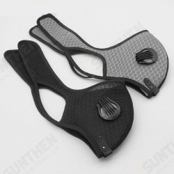 4-Filters Breathable Dustproof Face Mask With Valves Anit-fog Bicycle Respirator Outdoor Sports Protective Mask 4-Filters Breathable Dustproof Face Mask With Valves Anit-fog Bicycle Respirator Outdoor Sports Protective Mask