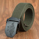 Casual Men's Tactical Belt Adjustable Length Automatic Buckle Outdoor Canvas Casual Belt