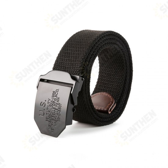 Casual Men's Tactical Belt Adjustable Length Automatic Buckle Outdoor Canvas Casual Belt