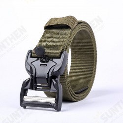 Casual Nylon Tactical Belt Adjustable Plastic Magnetic Buckle Wear-resistant Outdoor Canvas Casual Belt for Men