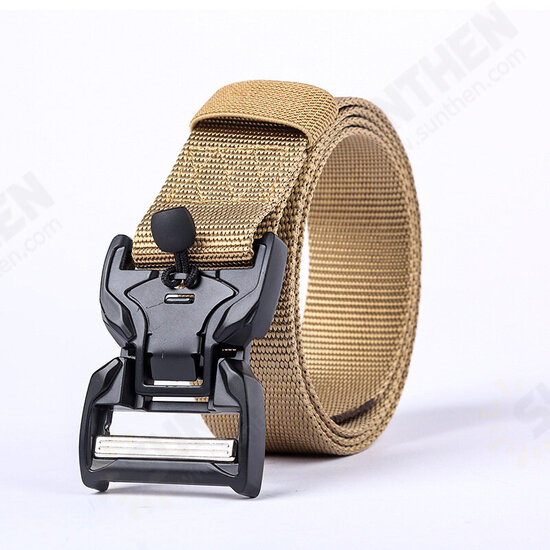 Casual Nylon Tactical Belt Adjustable Plastic Magnetic Buckle Wear-resistant Outdoor Canvas Casual Belt for Men