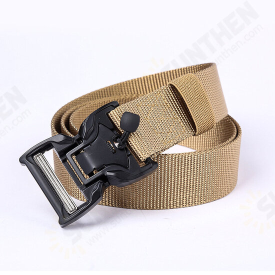 Casual Nylon Tactical Belt Adjustable Plastic Magnetic Buckle Wear-resistant Outdoor Canvas Casual Belt for Men