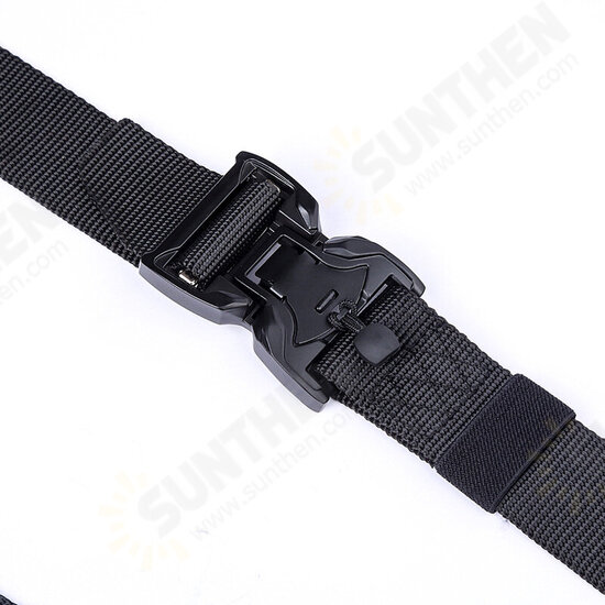 Casual Nylon Tactical Belt Adjustable Plastic Magnetic Buckle Wear-resistant Outdoor Canvas Casual Belt for Men