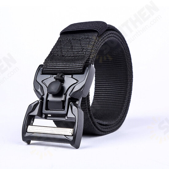 Casual Nylon Tactical Belt Adjustable Plastic Magnetic Buckle Wear-resistant Outdoor Canvas Casual Belt for Men