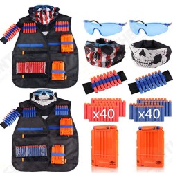 Children 2 Sets Tactical Tank Tops Kit Wrist Bands Face Mask Protective Glasses Darts Children 2 Sets Tactical Tank Tops Kit Wrist Bands Face Mask Protective Glasses Darts