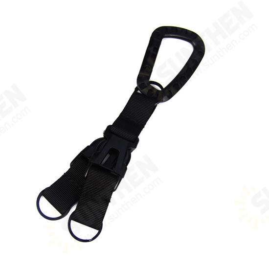 D Shape Tactical Buckle Climbing Buckle Carabiner Multifunctional Woven Key Chain Backpack Accessories