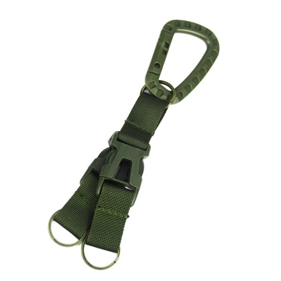 D Shape Tactical Buckle Climbing Buckle Carabiner Multifunctional Woven Key Chain Backpack Accessories