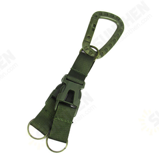 D Shape Tactical Buckle Climbing Buckle Carabiner Multifunctional Woven Key Chain Backpack Accessories