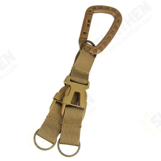 D Shape Tactical Buckle Climbing Buckle Carabiner Multifunctional Woven Key Chain Backpack Accessories