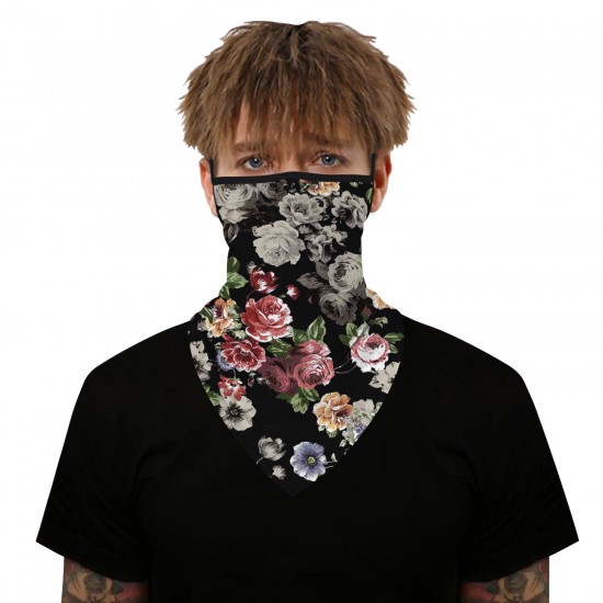 Digital Printed Polyester Breathable Face Cover Windproof Sun UV Protection Neck Gaiter Dustproof Headscarf for Fishing Motorcycling Running