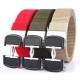 125CM Thickened Leisure Canvas Breathable Waist Belt Metal Press Buckle Belt Men's Elastic Tactical Belt