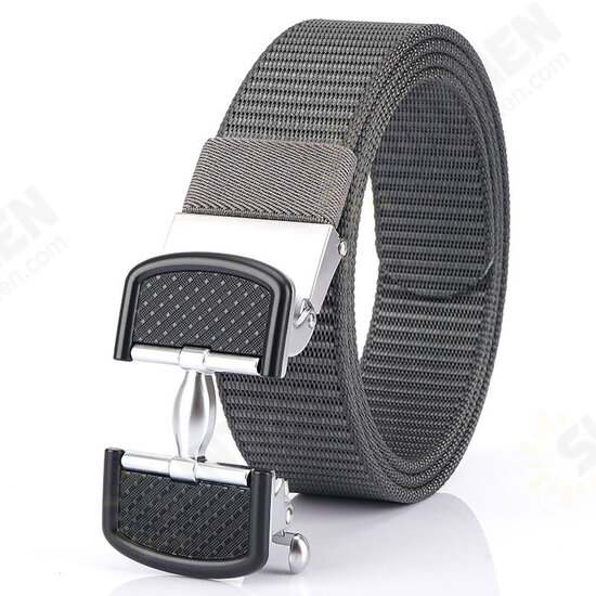 125CM Thickened Leisure Canvas Breathable Waist Belt Metal Press Buckle Belt Men's Elastic Tactical Belt