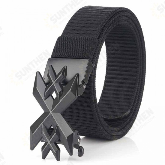 125cm Men Fashion Nylon No Holes Waist Belts Tactical Belt Quick Unlock With Metal Buckle Long Belt