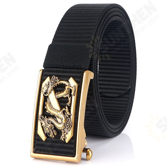 Metal Press Buckle Belt Men's Tactical Belt,Leisure Breathable Nylon Waist Belt