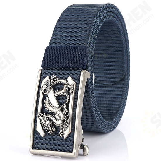 Metal Press Buckle Belt Men's Tactical Belt,Leisure Breathable Nylon Waist Belt