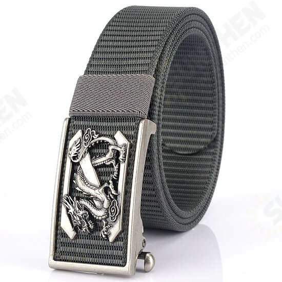 Metal Press Buckle Belt Men's Tactical Belt,Leisure Breathable Nylon Waist Belt