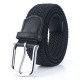 S7E 125cm 3.4cm Elastic Canvas Waist Belt Adjustable Canvas Casual Belt Tactical Belt For Men Woman Students