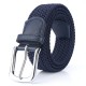 S7E 125cm 3.4cm Elastic Canvas Waist Belt Adjustable Canvas Casual Belt Tactical Belt For Men Woman Students