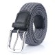 S7E 125cm 3.4cm Elastic Canvas Waist Belt Adjustable Canvas Casual Belt Tactical Belt For Men Woman Students