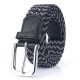 S7E 125cm 3.4cm Elastic Canvas Waist Belt Adjustable Canvas Casual Belt Tactical Belt For Men Woman Students