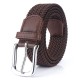 S7E 125cm 3.4cm Elastic Canvas Waist Belt Adjustable Canvas Casual Belt Tactical Belt For Men Woman Students