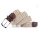 S7E 125cm 3.4cm Elastic Canvas Waist Belt Adjustable Canvas Casual Belt Tactical Belt For Men Woman Students
