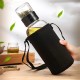 Glass Double Wall Water Bottle Creative Tea Water Separation Glass Bottle For Office Hiking Travel 750ml/1000ml/1500ml