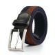 P7B Nylon Waist Belt Leisure Belts Alloy Elastic Weave Stretch Thick Waist-belt