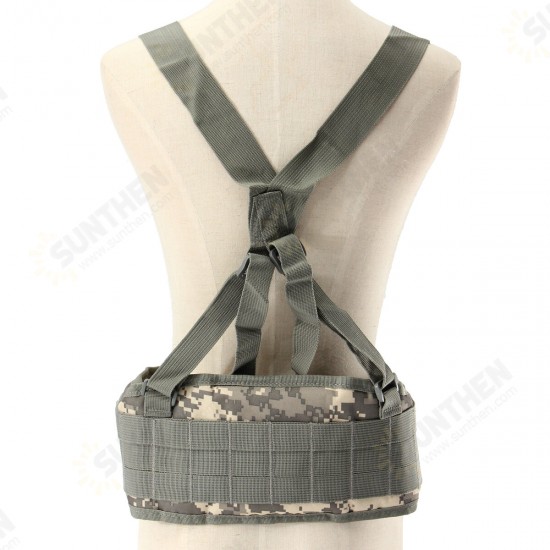 Military Nylon Molle Waist Combat Belt With Harness Tactical Adjustable Soft Padded Universal Unisex Hunting Accessories Military Nylon Molle Waist Combat Belt With Harness Tactical Adjustable Soft Padded Universal Unisex Hunting Accessories