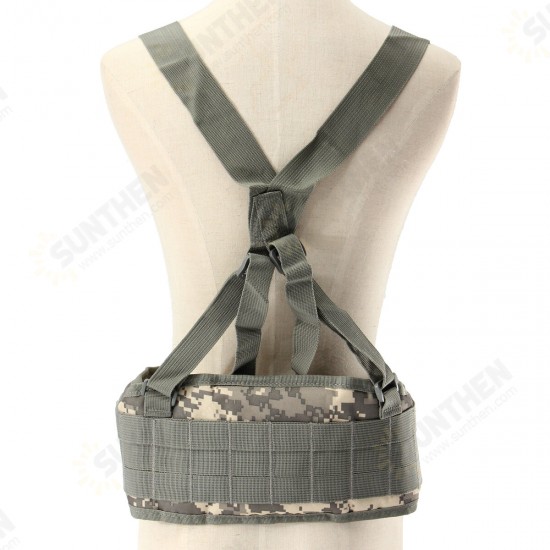 Military Nylon Molle Waist Combat Belt With Harness Tactical Adjustable Soft Padded Universal Unisex Hunting Accessories