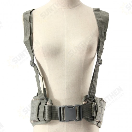 Military Nylon Molle Waist Combat Belt With Harness Tactical Adjustable Soft Padded Universal Unisex Hunting Accessories Military Nylon Molle Waist Combat Belt With Harness Tactical Adjustable Soft Padded Universal Unisex Hunting Accessories