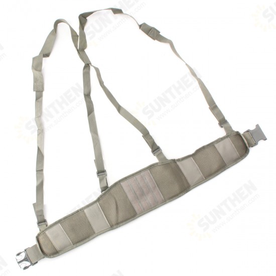 Military Nylon Molle Waist Combat Belt With Harness Tactical Adjustable Soft Padded Universal Unisex Hunting Accessories Military Nylon Molle Waist Combat Belt With Harness Tactical Adjustable Soft Padded Universal Unisex Hunting Accessories