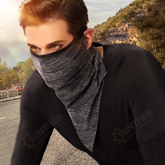 Multifunction Cycling Breathable Face Mask Running Sport Windproof Dustdroof Neck Scarf Ice Silk Triangle Scarves